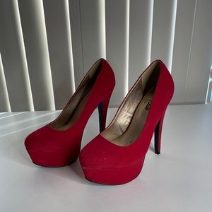 Charlotte Russe Red Platform Heels